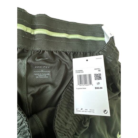 NIKE Women's Dri-fit Isofly Basketball Shorts w/ Pockets Plus Size 1X Green - Picture 4 of 9
